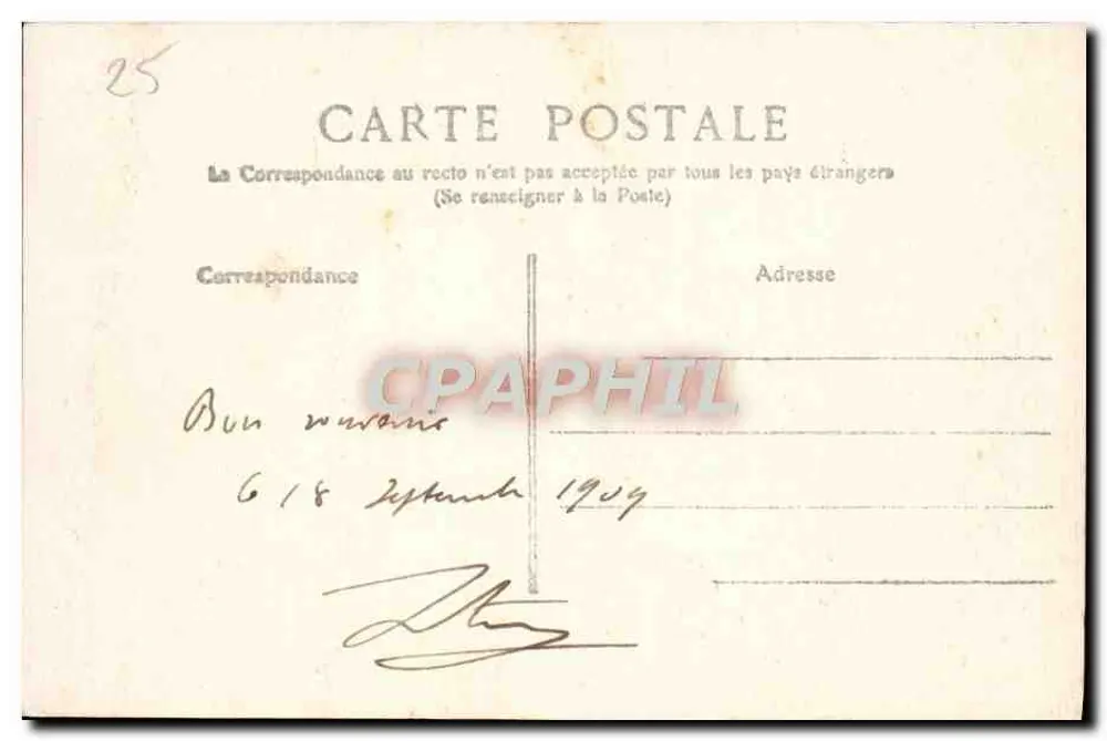 Besançon - Vista Geral, tomada de Bregille — E. Mauny Edit., Rue Battant - Verso