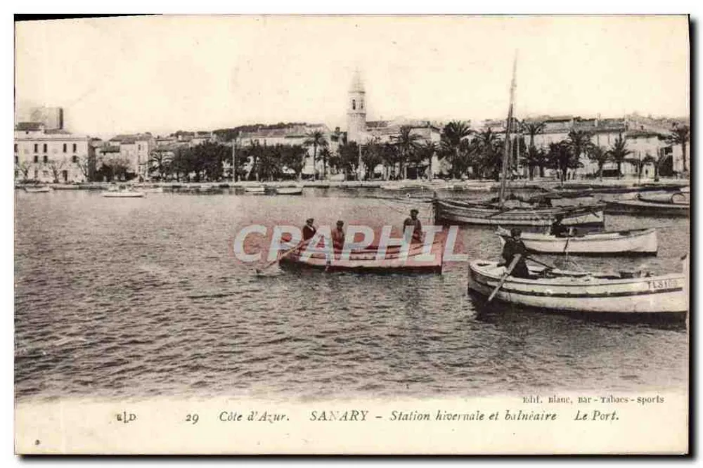 Sanary - Winter- und Badeort - Der Hafen — Éd. Blanc, Bar-Tabacs-sports, n°29 - Vorderseite