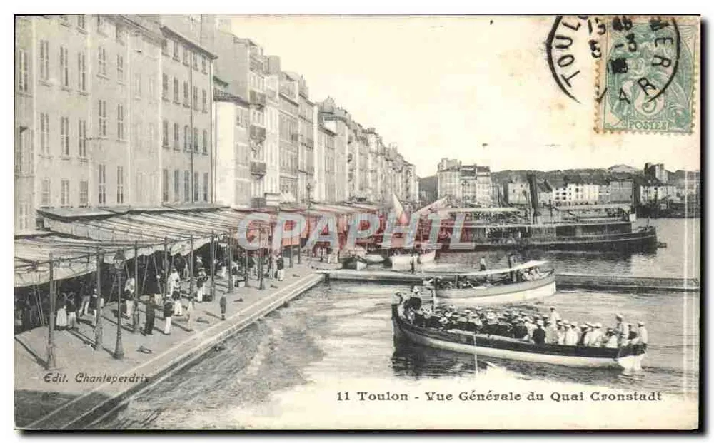 Toulon - Allgemeiner Blick auf den Cronstadt-Kai — Verlag Chanteperdrix, Nr. 11 - Vorderseite