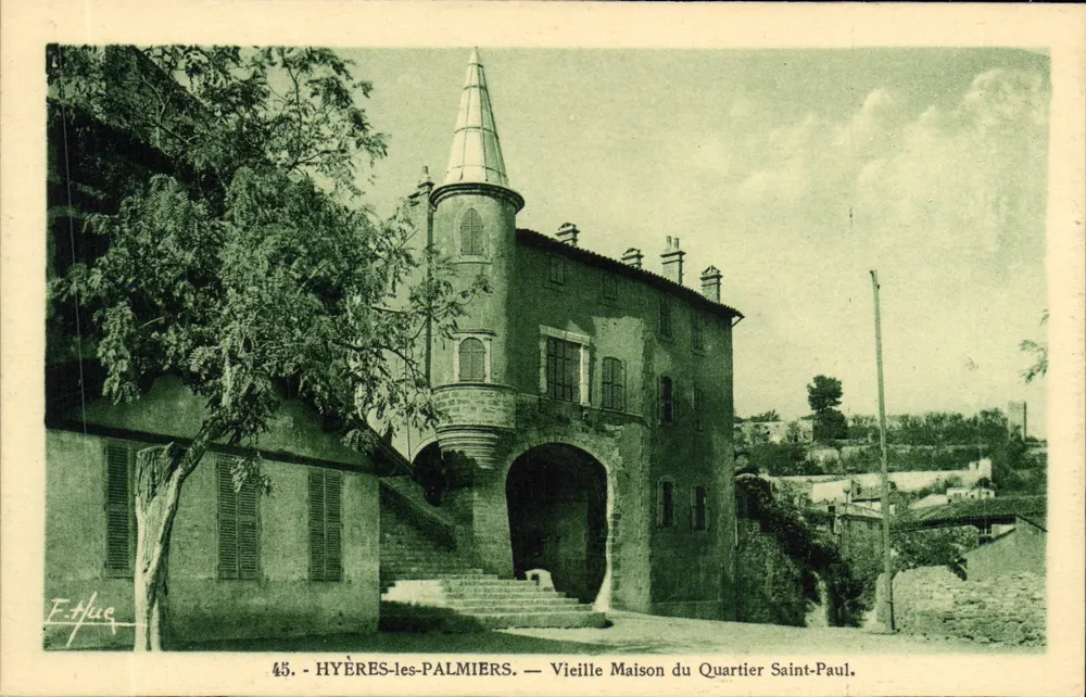 Hyères-les-Palmiers — Alte Haus im Saint-Paul-Viertel — F. Huc, n°45 - Vorderseite