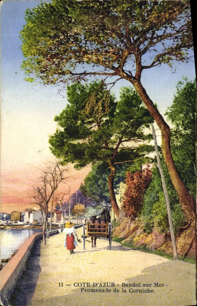 Bandol sur Mer — Promenade de la Corniche — Éditeur Buons Phot. Marseille, n°11 - Vorderseite