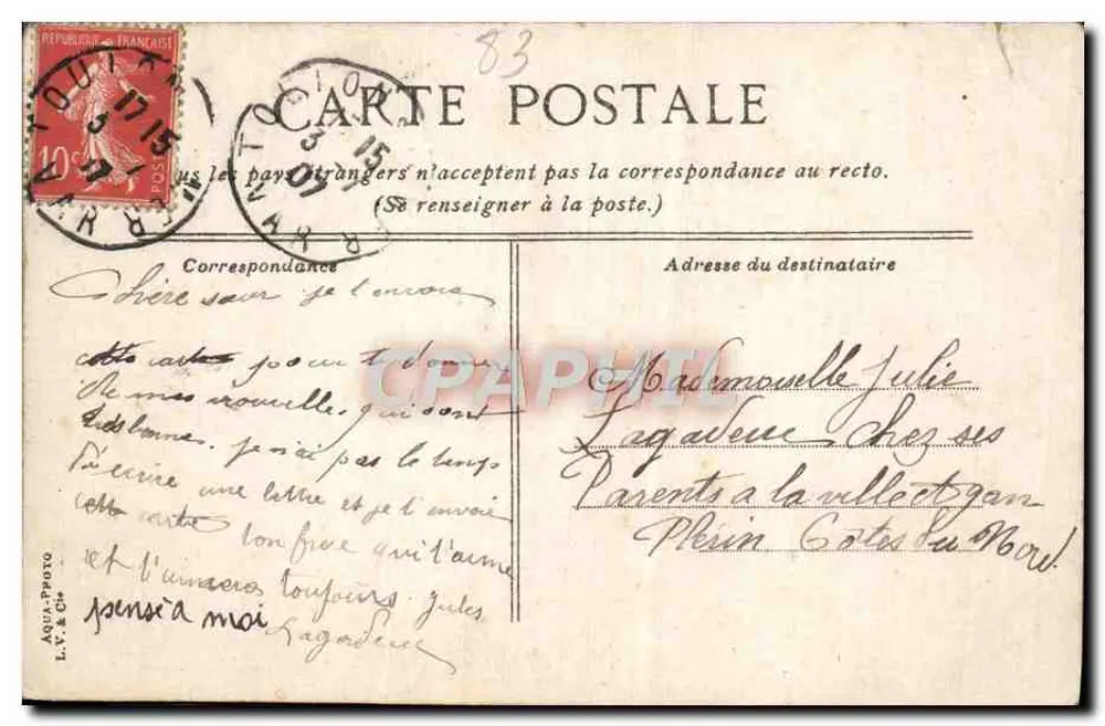 Toulon — der Cronstadt-Kai — Verlag AQUA-PHOTO L.V. & Cie, Nr. 21 - Rückseite