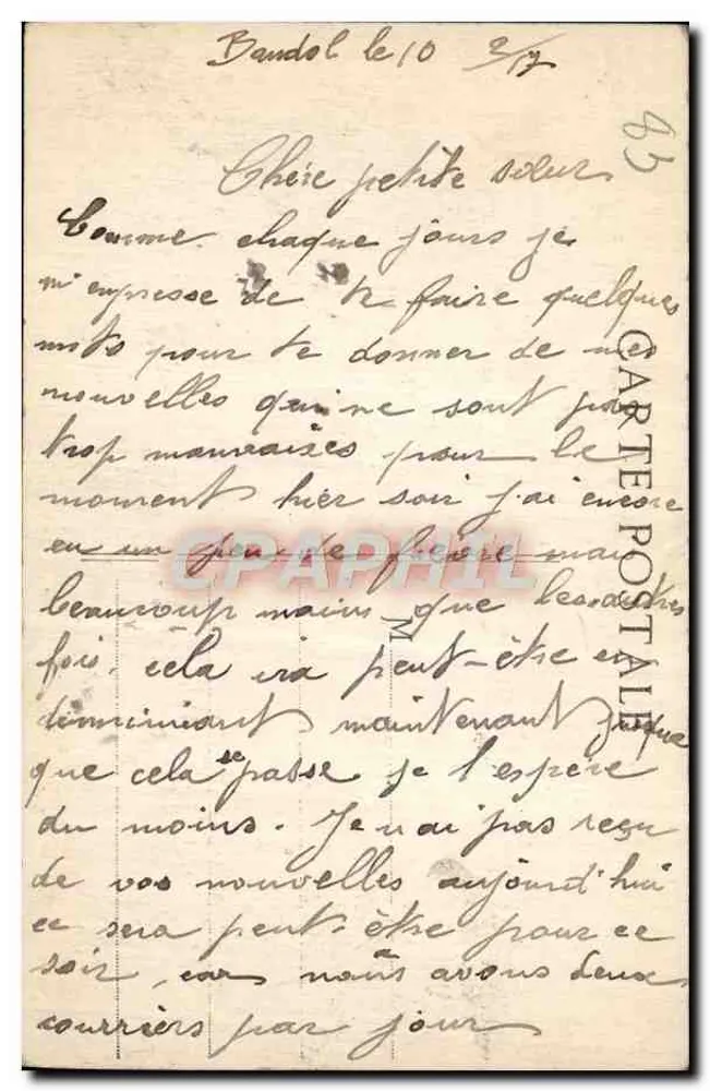 Bandol-sur-Mer — Rocher la Galère — editor desconhecido, n° 69 - Verso