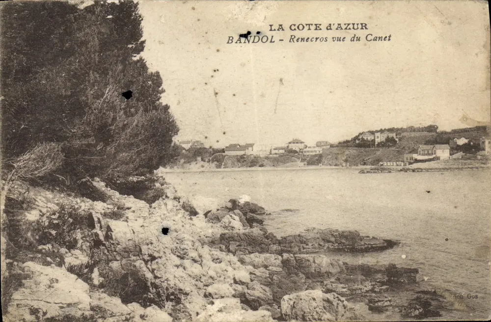BANDOL - Renecros vista desde el Canet — La Costa Azul — editor Gos - Anverso