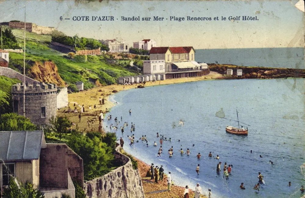 Bandol an der Küste — Strand Renecros und das Golf-Hotel — Côte d'Azur, n°6 - Vorderseite
