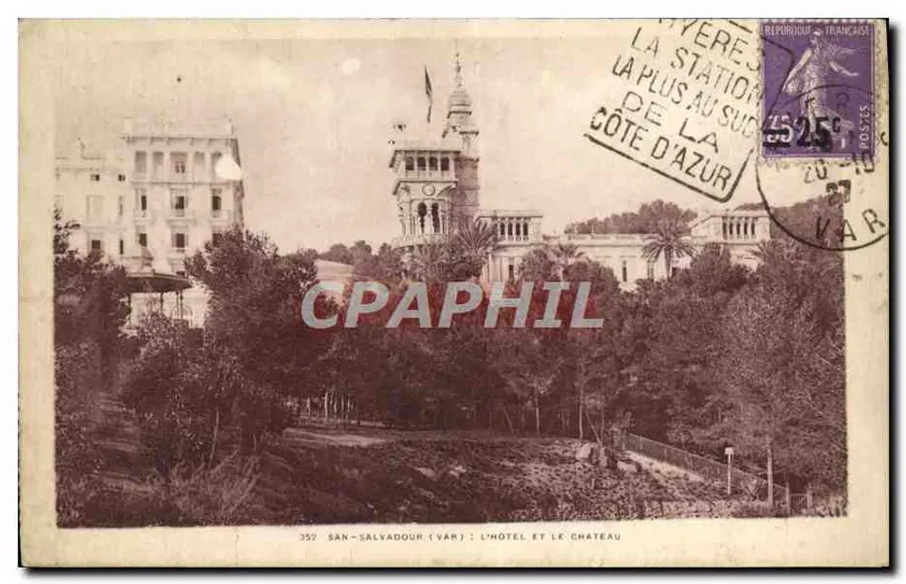 San-Salvador (Var) : Das Hotel und das Schloss — Die südlichste Station der Côte d'Azur - Vorderseite