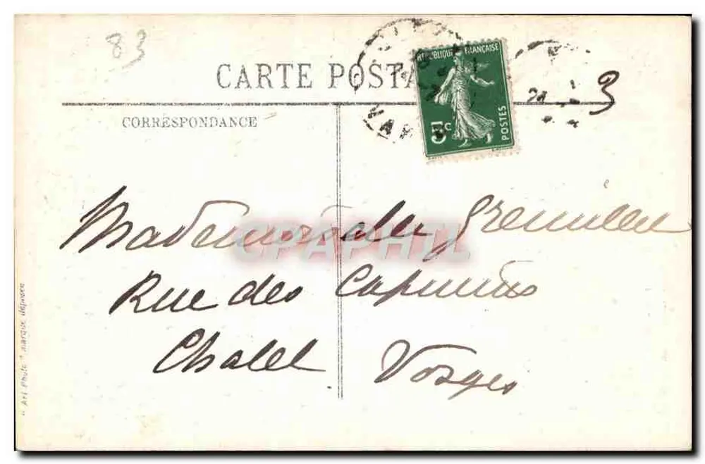 Toulon — Puerto Mercantil — Ch. Guérin, Muelle Cronstadt — Toulon - Reverso