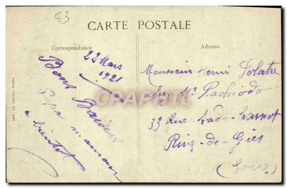 Toulon — Monument da Federação — IMP. LE DELET, PARIS - Verso