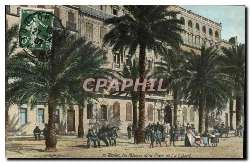 Toulon, die Palmen der Place de La Liberté — Verleger L. Y. & Cie, Paris, n°10 - Vorderseite