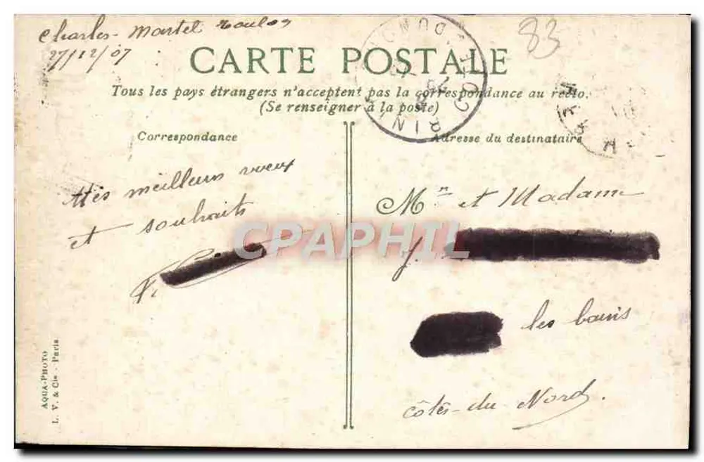 Toulon, die Palmen der Place de La Liberté — Verleger L. Y. & Cie, Paris, n°10 - Rückseite