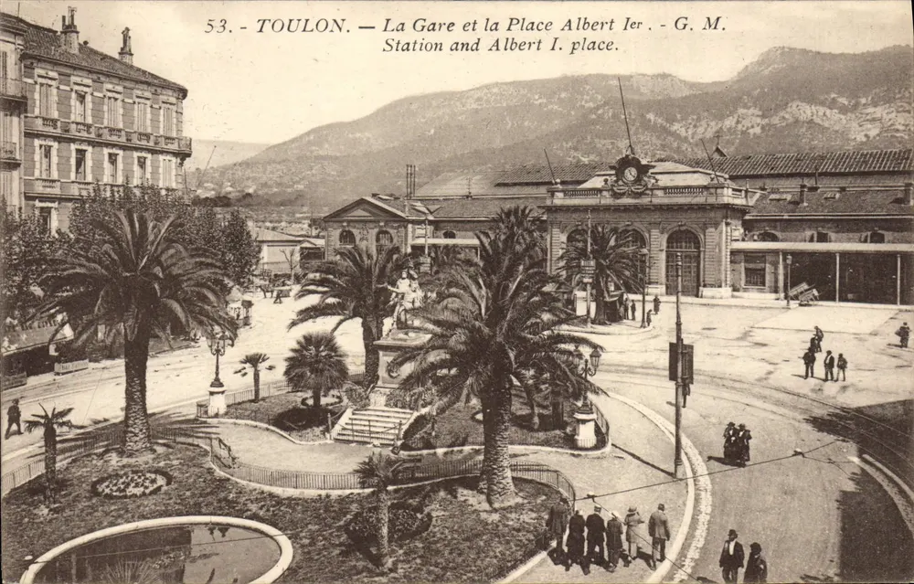 Toulon — Die Station und der Platz Albert I — G. M. - Vorderseite