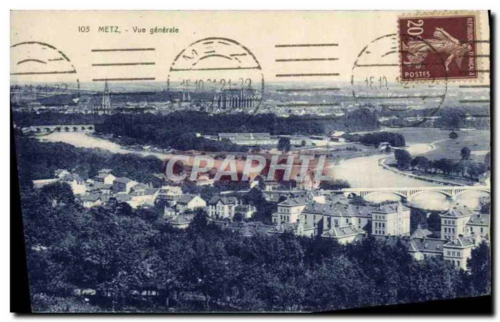 Metz - Vista geral — cartão postal n°105, editado por ? - Frente