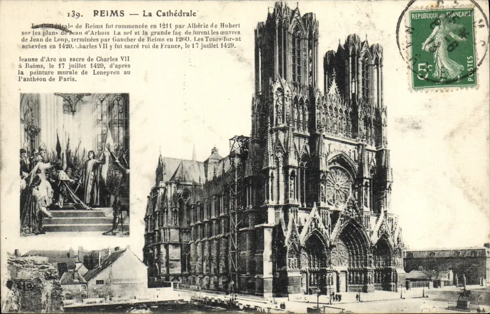 Reims — A Catedral — Editor não identificado, n° de série 139 - Frente