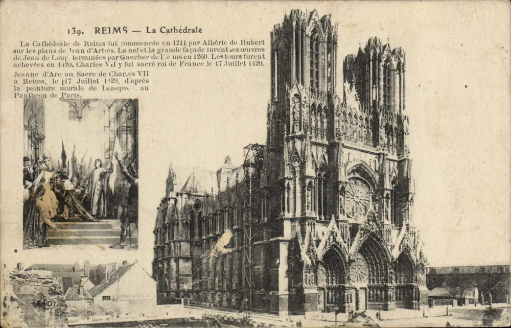 Reims — La Cathédrale — Éditeur impr. sur la carte, n° 139 - Frente