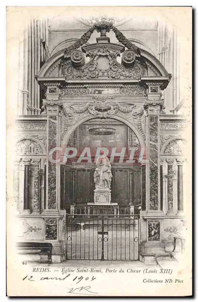 Reims — Kirche Saint-Remi, Chorportal (Louis XIII) — Collections ND Phot - Vorderseite