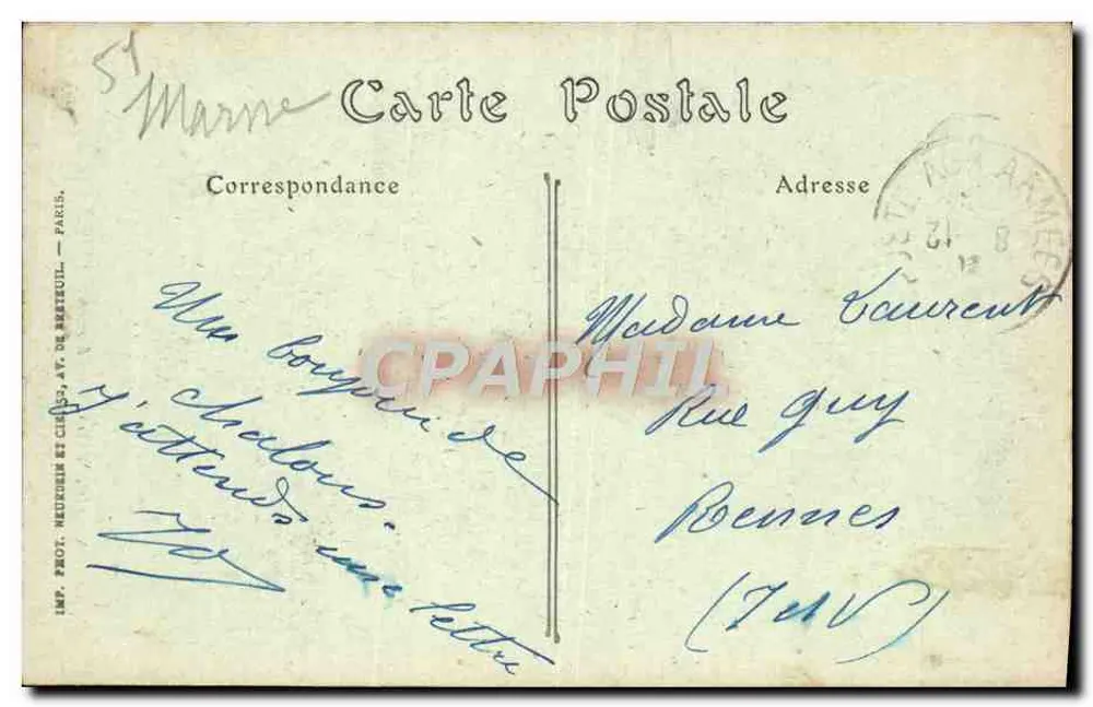Chalons-sur-Marne — Antiga Capela de Vinetz — ND Fot. - Verso