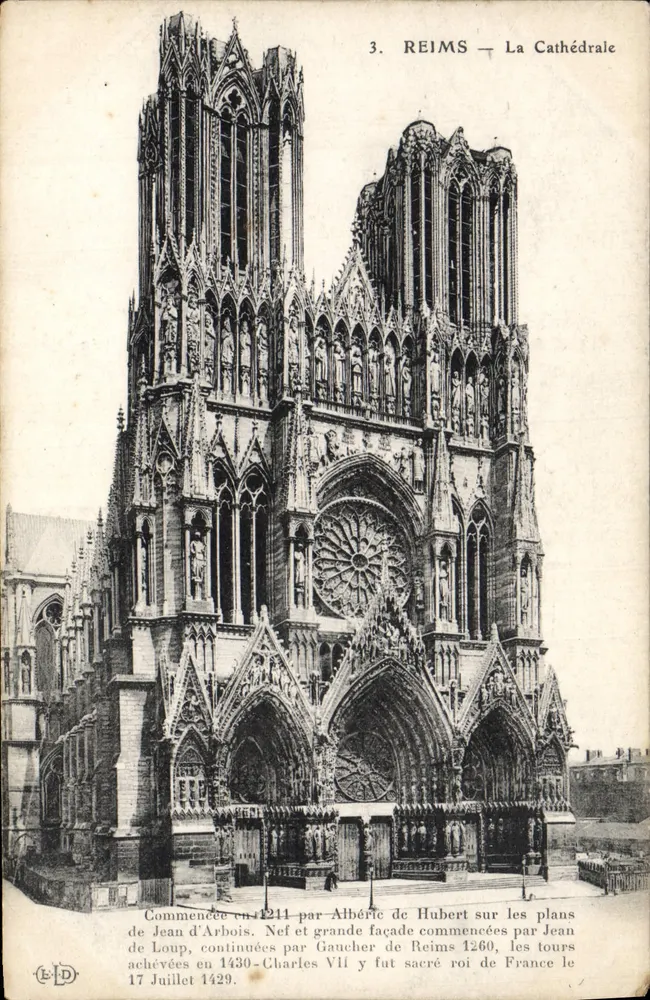 Reims — A Catedral — Editor E-D, n°3 - Frente
