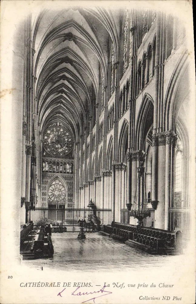 KATHEDRALE VON REIMS — Die Nave, Aufnahme vom Chor — Collections ND Phot - Vorderseite