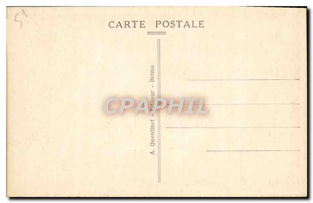 Reims — Die Kathedrale — Das Lächeln von Reims — A. Quentinnet, Verlag - Reims - Rückseite