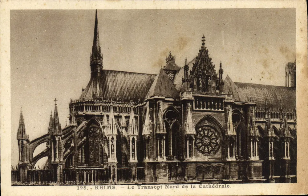 Reims — Der nördliche Transept der Kathedrale — A. Quentinet, Verlag - Vorderseite