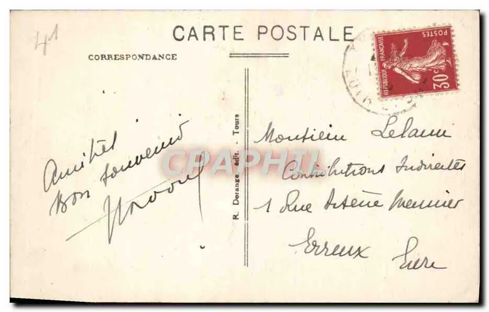 Montrichard (Loir-et-Cher) — Vista Geral (lado Sul) — R. D. - Verso