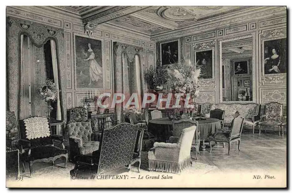 Castelo de CHEVERNY — O Grande Salão — ND. Fot. - Frente