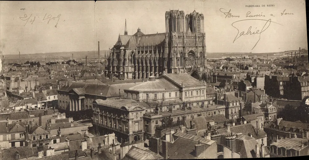 Reims — Panorama de Reims — ND Post - Frente