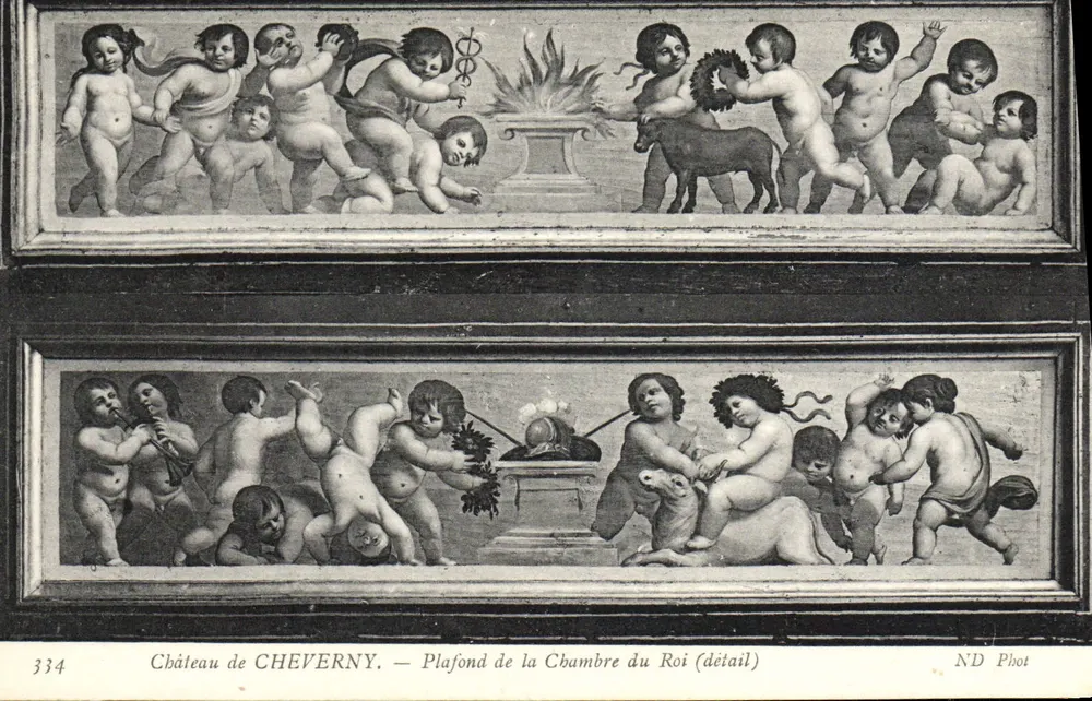 Schloss CHEVERNY — Decke des Königszimmers (Detail) - Vorderseite