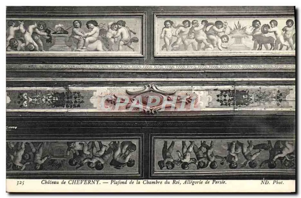 Schloss CHEVERNY — Decke des Königszimmers, Allegorie auf Perseus - Vorderseite