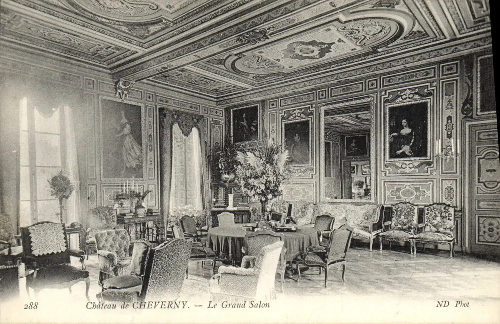 Castelo de CHEVERNY — O Grande Salão — ND Fot - Frente