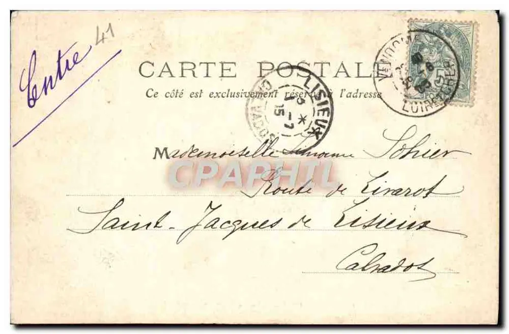 Vendôme - Margens do Loir, os Grandes Prés — M.T. L. (editor) n°119 - Verso