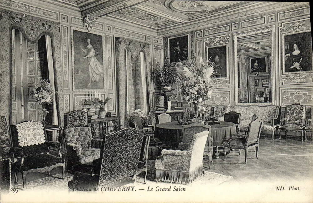 Castelo de CHEVERNY — O Grande Salão — ND. Fot. n°293 - Frente