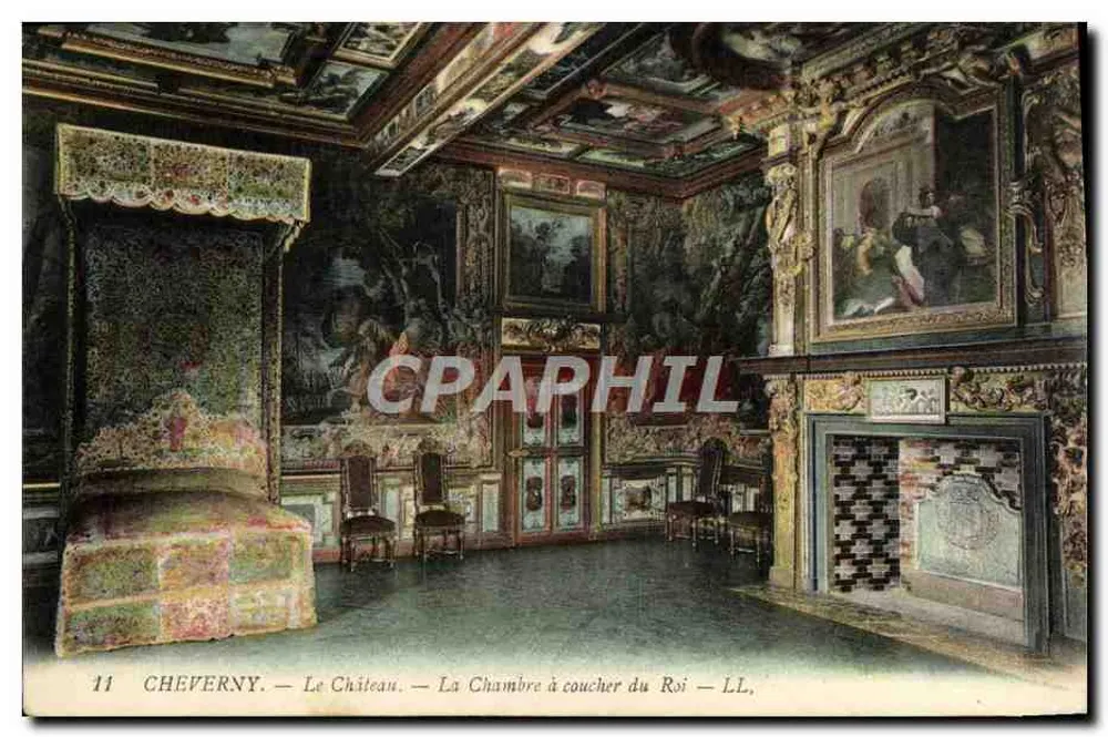 Cheverny — Das Schloss — Das Schlafzimmer des Königs — LL, n°11 - Vorderseite