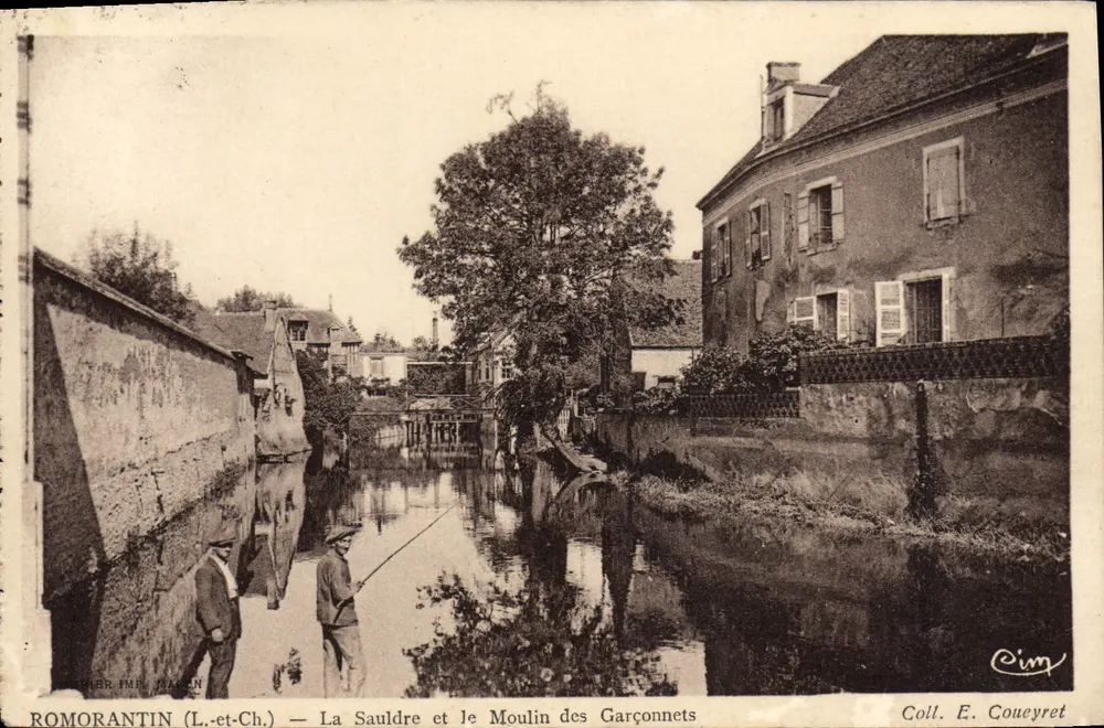 Romorantin (Loiret-et-Cher) — La Sauldre und das Moulin des Garçonnets — Sammlung E. Coueyret - Vorderseite