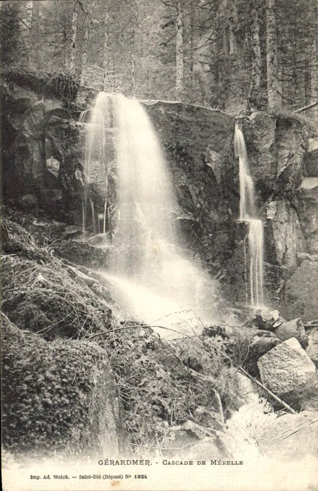 Gérardmer - Cachoeira de Mérelle — Imp. Ad. Welck, Saint-Dié, N° 1924 - Frente