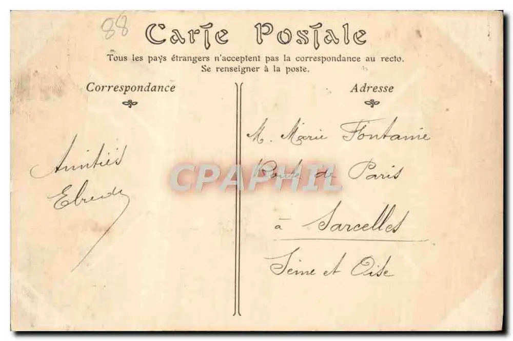 Gérardmer — Pôr do Sol no Lago — Craphil, n°299 - Verso