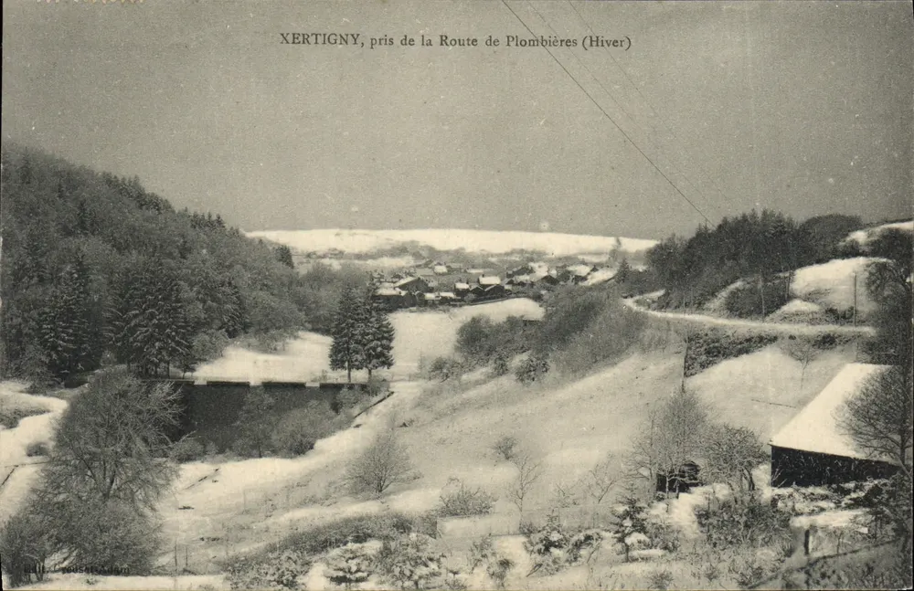 XERTIGNY, vista dalla Strada di Plombières (Inverno) - Recto