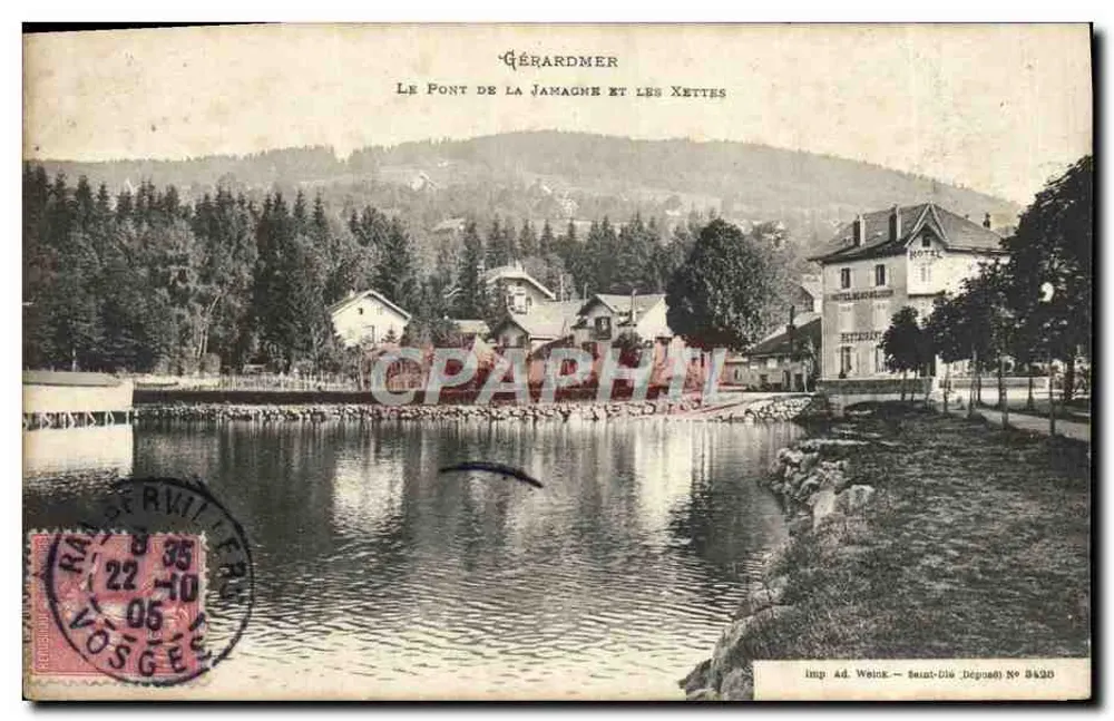 Gérardmer — Die Jamagne-Brücke und die Xettes — Verlag Ad. Weick, Saint-Dié, Eintragung Nr. 5430 - Vorderseite