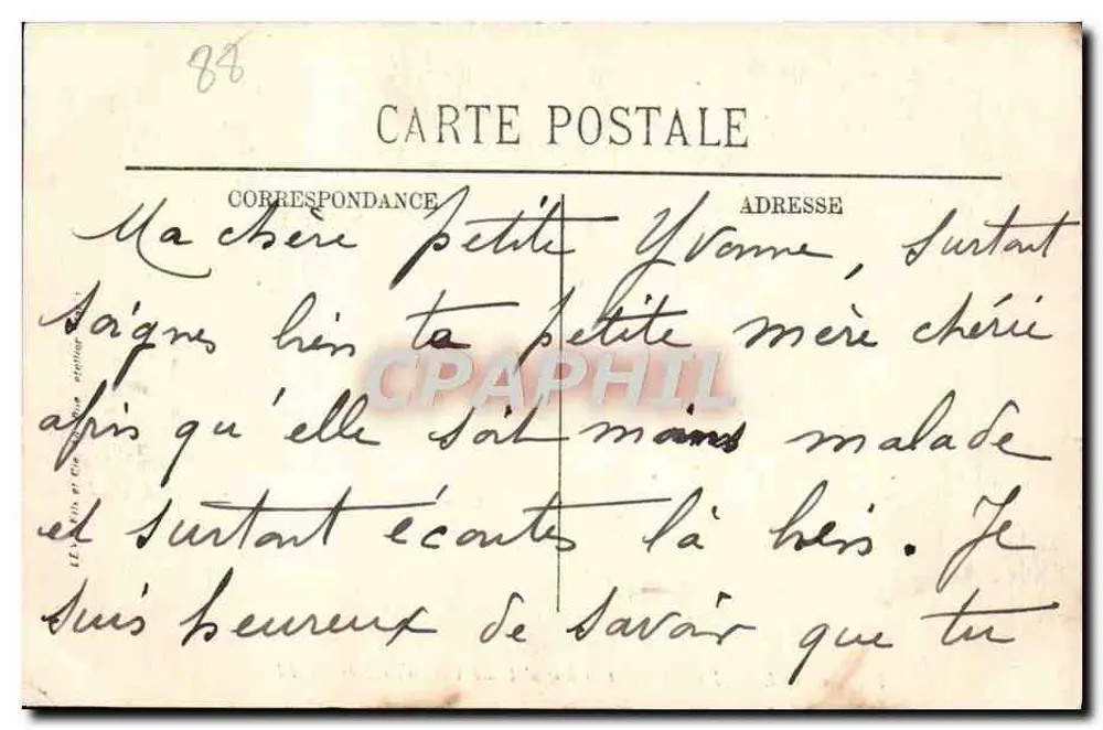 Épinal — Die Mosel und die Rue d'Alsace aus Sicht des Cours — LL - Rückseite