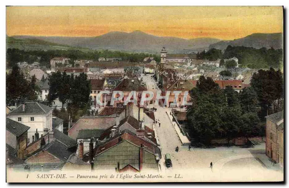 Saint-Dié — Panorama vom Saint-Martin-Dom — LL. - Vorderseite