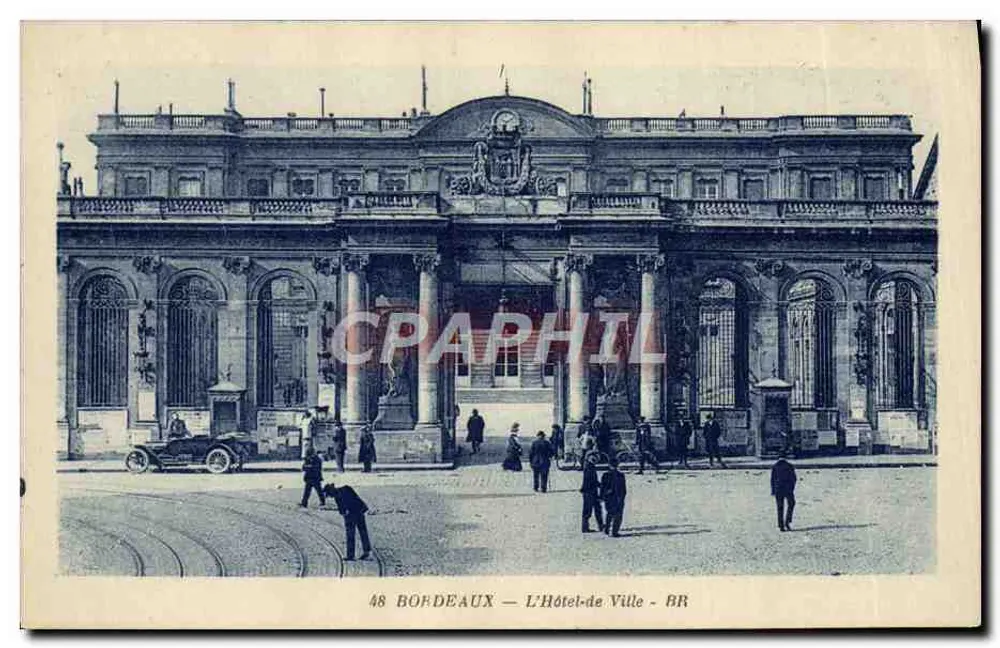 Bordeaux — O Hotel-de-Ville — Bloc Frères, editores, Bordeaux, n°48 - Frente