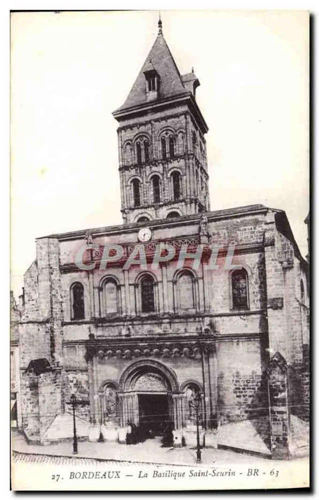 Bordeaux — A Basílica de São Seurino — BR-63 - Frente