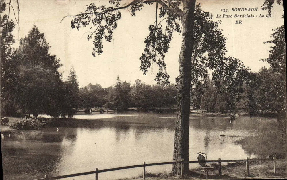 Bordeaux - Le Parc Bordelais - Le Lac — Bloc Frères, Verleger, Bordeaux, n°134 - Vorderseite