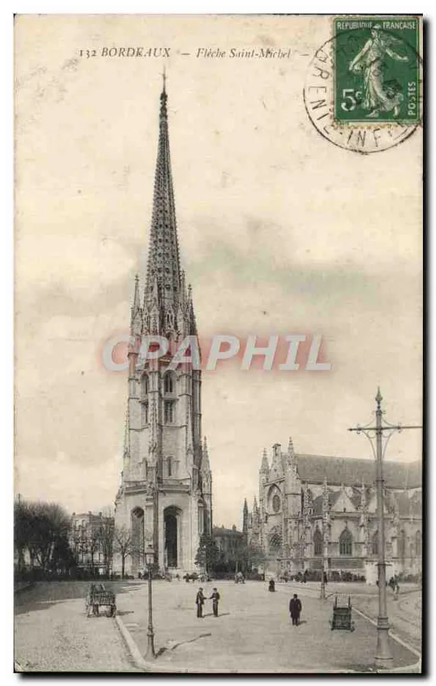 Bordeaux — Flecha Saint-Michel — Fototipia Ch. Chambon, Bordeaux - Frente