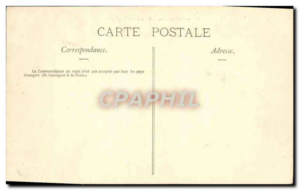 Versailles — Bassin de Netuno — Bilhete postal antigo n°50, editor desconhecido - Verso