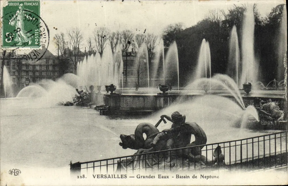 Versailles — Großer Wasserbecken — Bassin de Neptune — Verlag E.P.D. Nr. 228 - Vorderseite