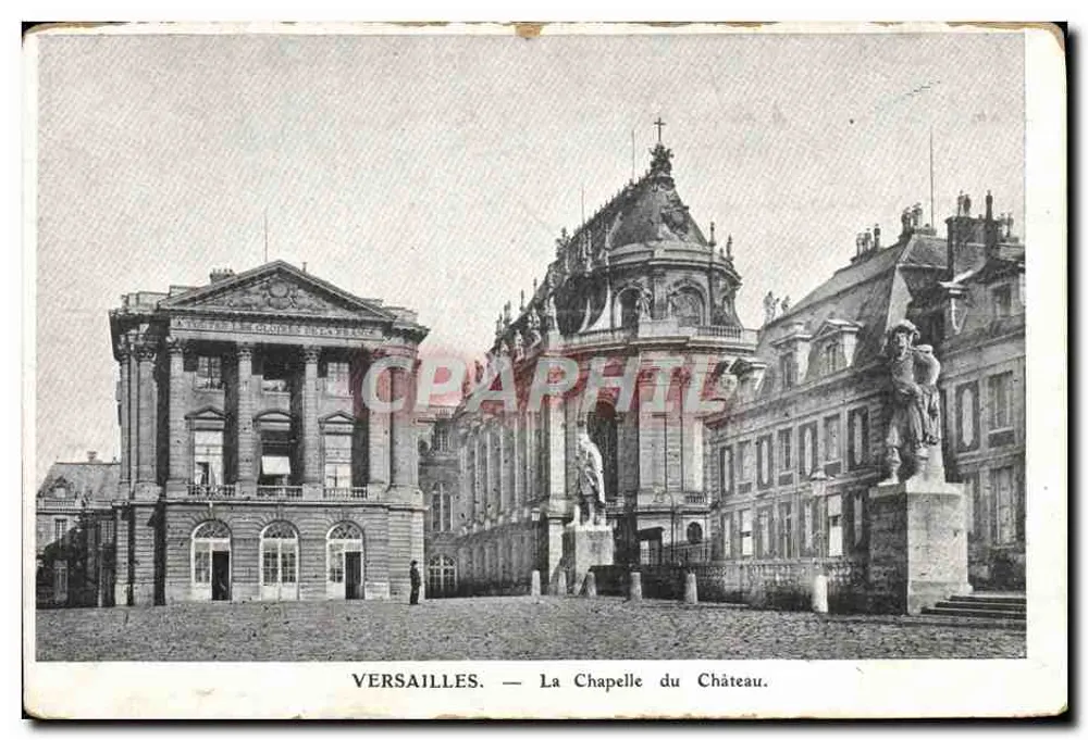 Versailles — A Capela do Castelo — Imp. P. Fandrier de Paris - Frente