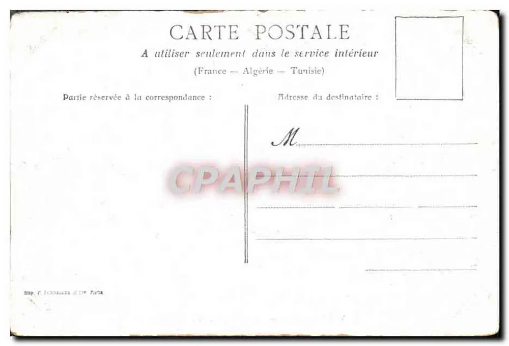 Versailles — A Capela do Castelo — Imp. P. Fandrier de Paris - Verso