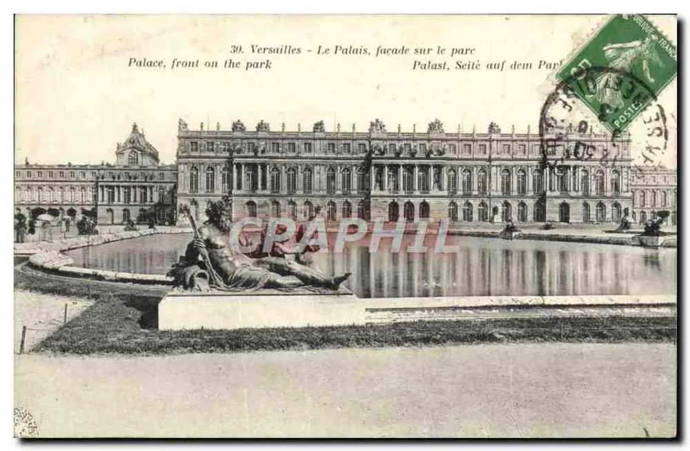 Versailles - O Palácio, fachada para o jardim — Graphil, n°30 - Frente
