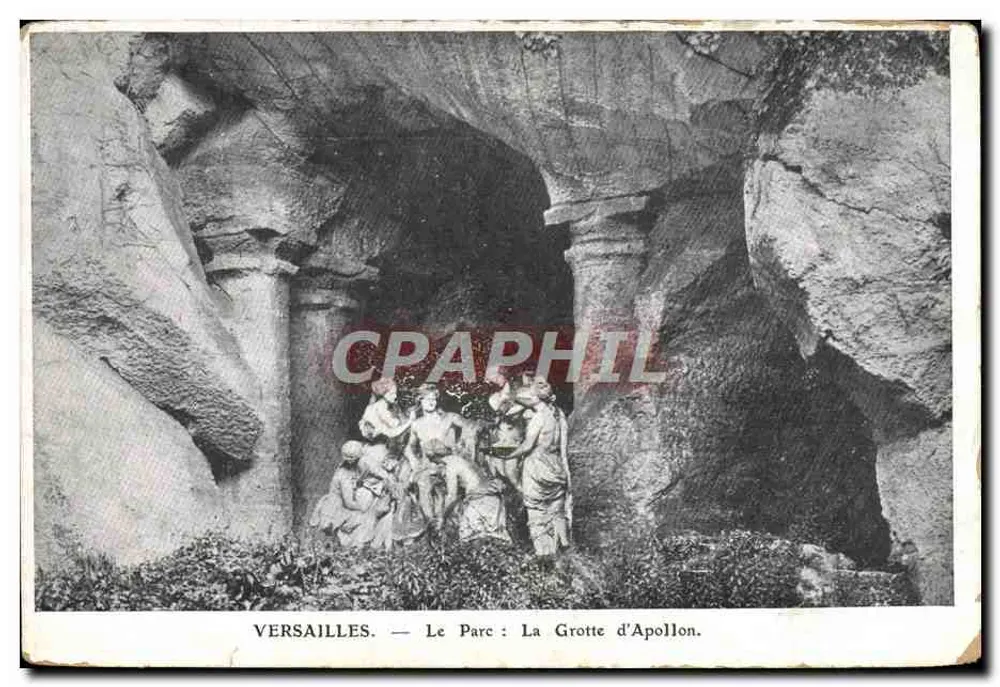 Versailles — O Parque : A Gruta de Apolo — Imp. P. Schroeter & Cie, Paris - Frente